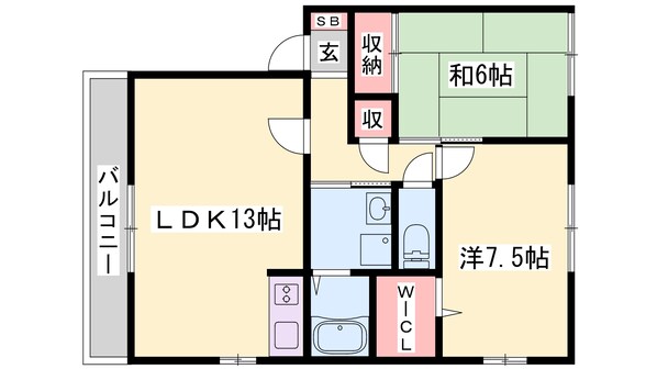 播磨高岡駅 徒歩33分 2階の物件間取画像